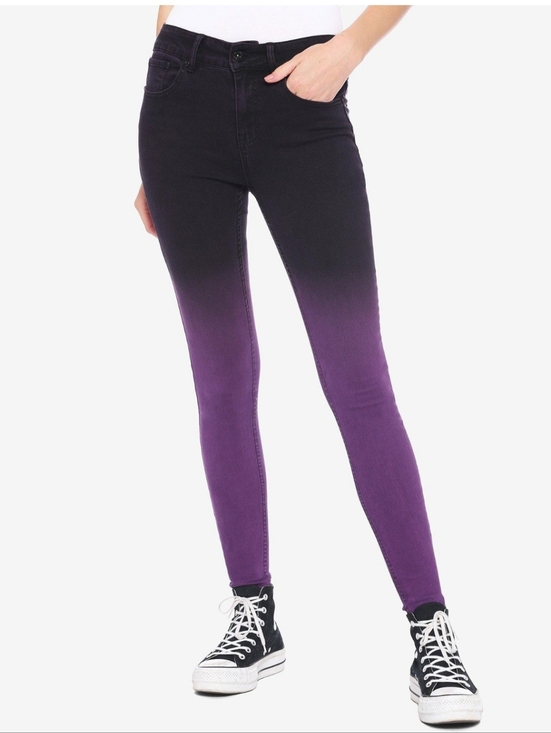 Hot Topic Denim - Hot Topic Denim sunrise purple ombre skinny Jean's